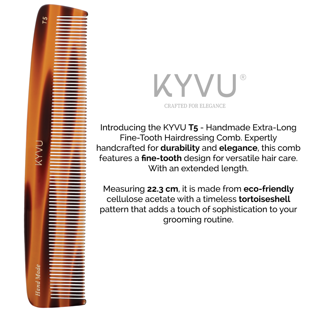 Handgefertigter, extragroßer Friseurkamm (T5), 22,3 cm