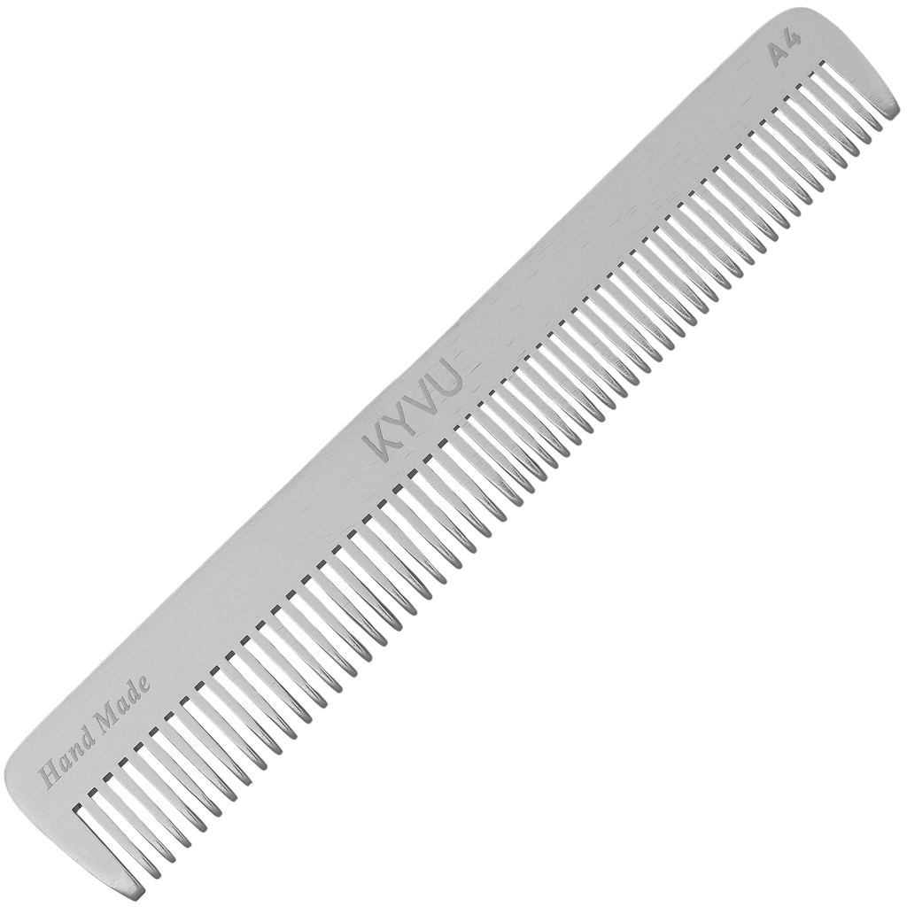 Großer Aluminium-Zweizahnkamm – Friseurkamm (A4)