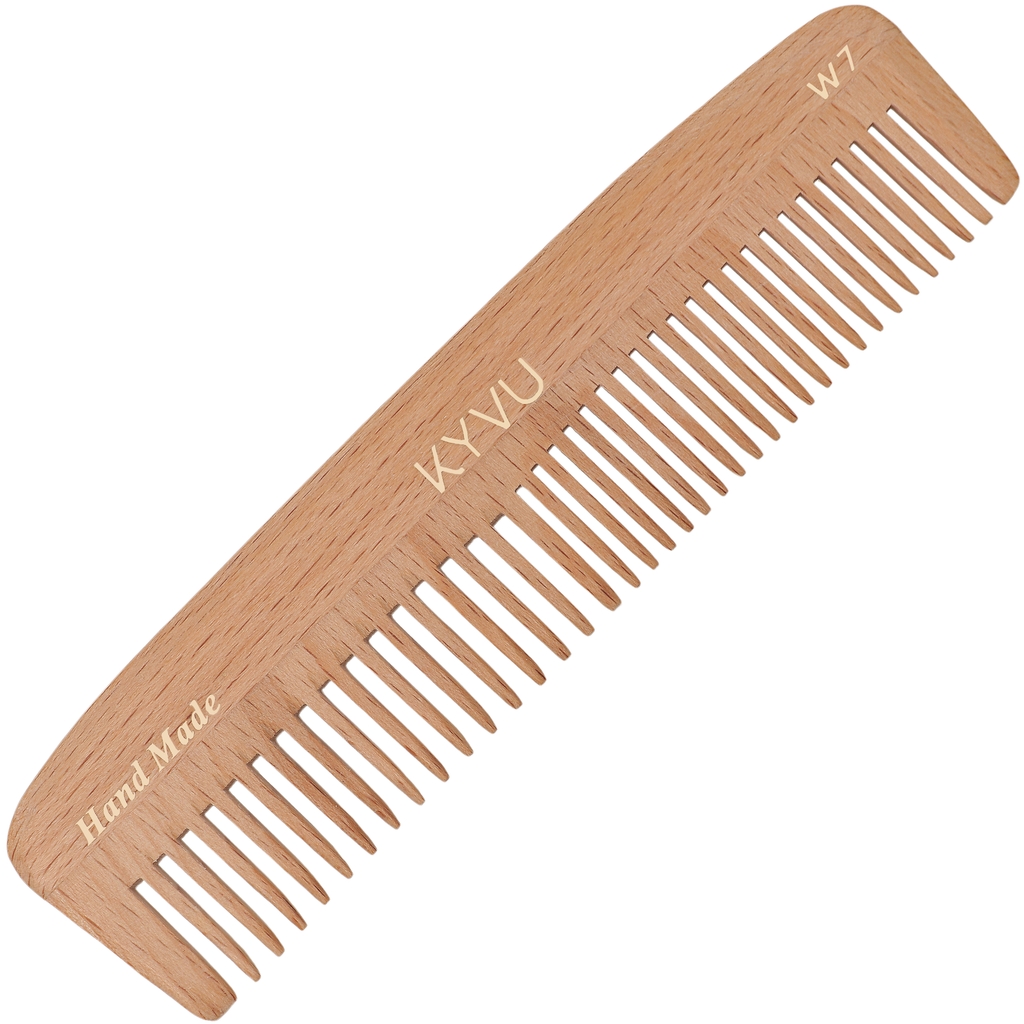 Klassischer Holzkamm mit zwei Zinken – Friseurkamm (W7)