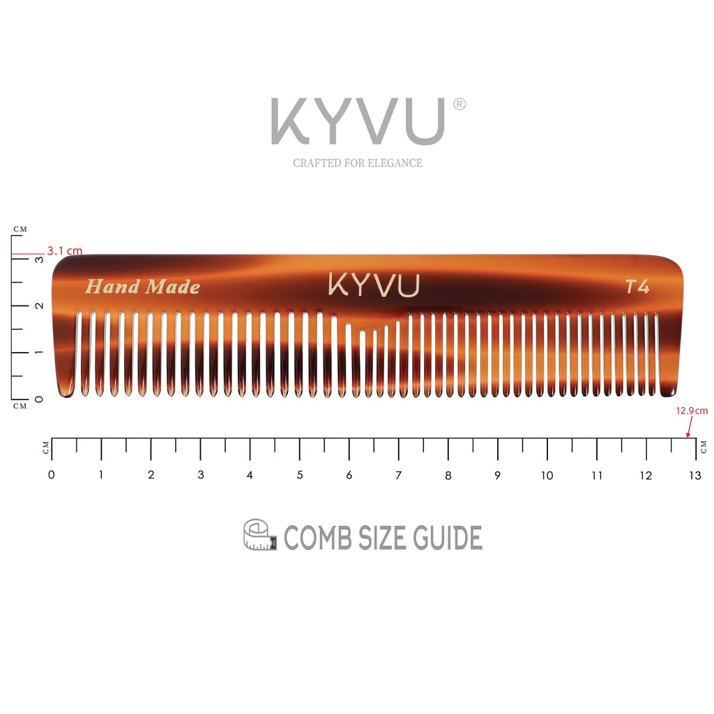 Handgefertigter 12,9 cm kompakter Reisekamm (T4)