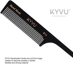 KYVU B14 cellulose acetate close-up showing smooth glossy black finish