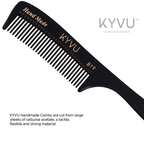  KYVU B19 cellulose acetate close-up showing smooth glossy black finish
