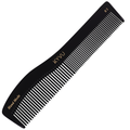 KYVU B3 handmade black dual-tooth detangling comb in cellulose acetate, fine and coarse, for thick and textured hair