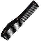 KYVU B3 handmade black dual-tooth detangling comb in cellulose acetate, fine and coarse, for thick and textured hair
