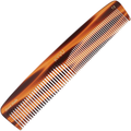 KYVU T2 handmade large tortoiseshell dual-tooth comb in cellulose acetate, fine and coarse, for long and thick hair