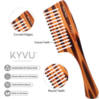 T21 acetate rake comb showing 12 tall wide-spaced teeth in a deep 5.7 cm head with rounded tips