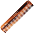 KYVU T23 handmade slim tortoiseshell pocket comb in cellulose acetate, fine-tooth, for men, hair and beard