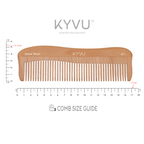 W1 wooden comb size guide — 17.1 cm length, 5.3 cm width, 0.55 cm thickness