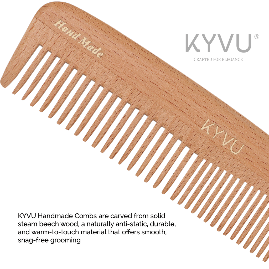 KYVU W2 steam beech wood close-up showing natural grain